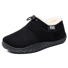 Kamira | Faux Fur Lined Slip-On Booties for Women - Black