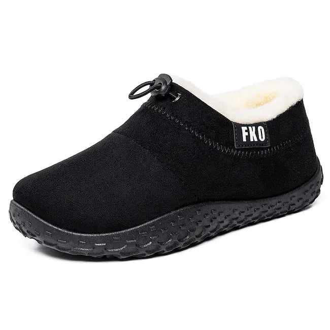Kamira | Faux Fur Lined Slip-On Booties for Women - Black