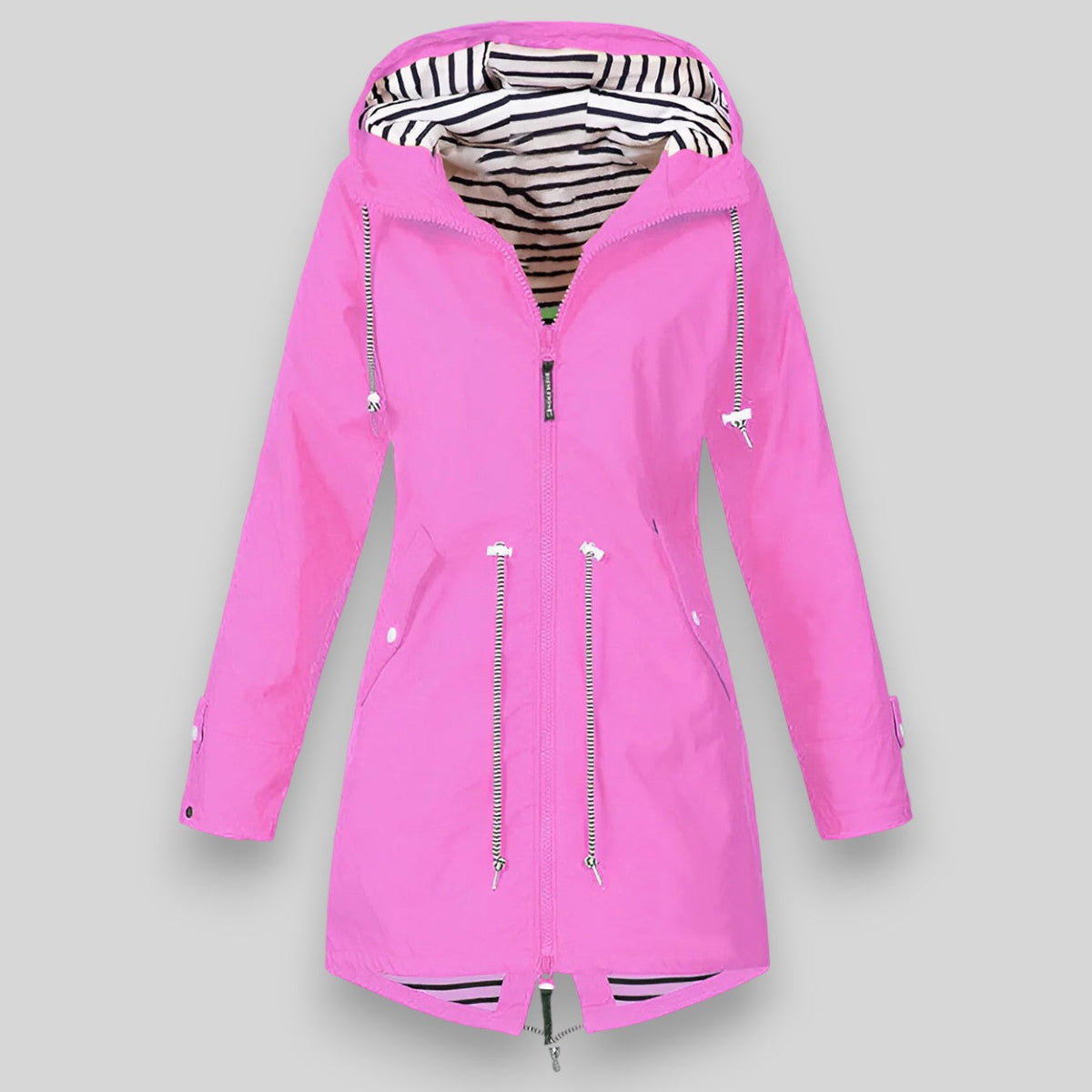 Waterproof Rain Jacket - Rose Red