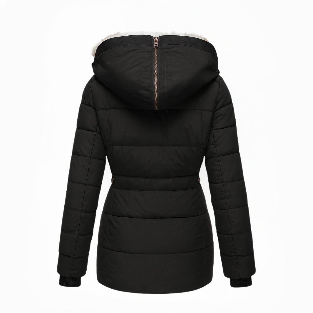Women's Hooded Insulated Quilted Winter Coat