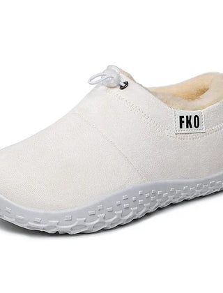 Kamira | Faux Fur Lined Slip-On Booties for Women - White