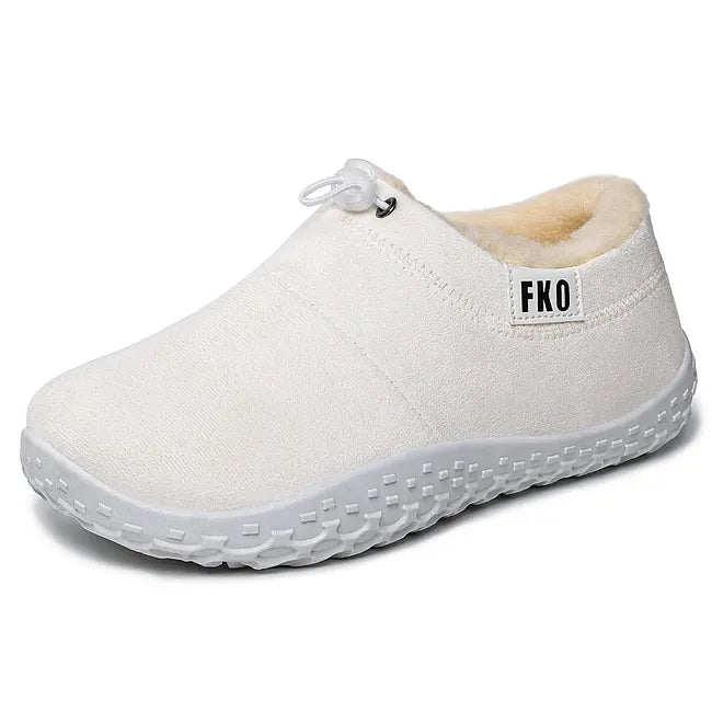 Kamira | Faux Fur Lined Slip-On Booties for Women - White