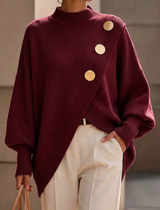 Marisse | Button Turtleneck Sweater