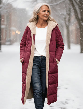KINSLEY | SHERPA WINTER COAT - Red