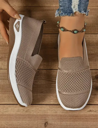 ComfortEase Slip-On Sneakers - Khaki