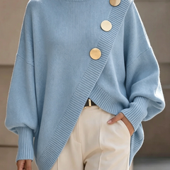 Marisse | Button Turtleneck Sweater