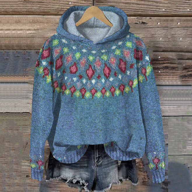 Carole | Warm Nordic Hoodie - Blue