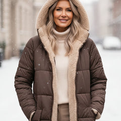 KINSLEY | SHERPA WINTER COAT - Brown