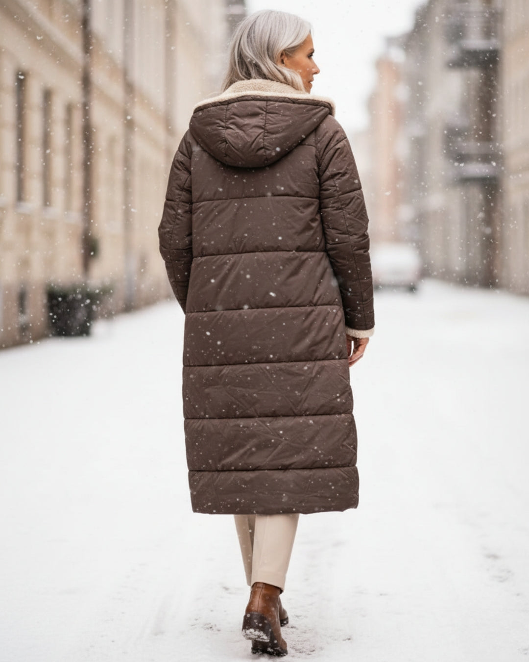 KINSLEY | SHERPA WINTER COAT - Brown