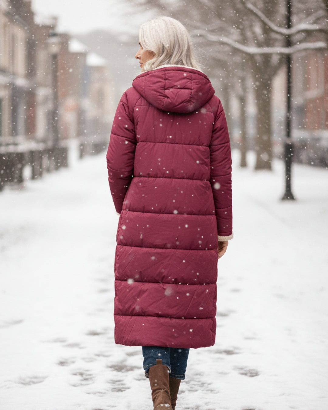 KINSLEY | SHERPA WINTER COAT - Red