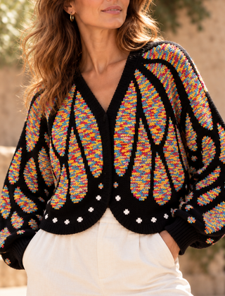 Vanessa Butterfly Cardigan - Rainbow