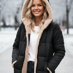 KINSLEY | SHERPA WINTER COAT - Black