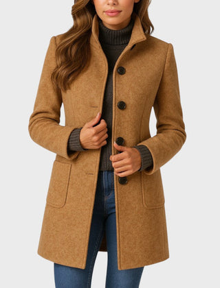 Clara – Elegant and Comfortable Coat - Khaki