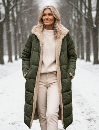KINSLEY | SHERPA WINTER COAT - Green