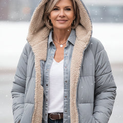 KINSLEY | SHERPA WINTER COAT - Grey