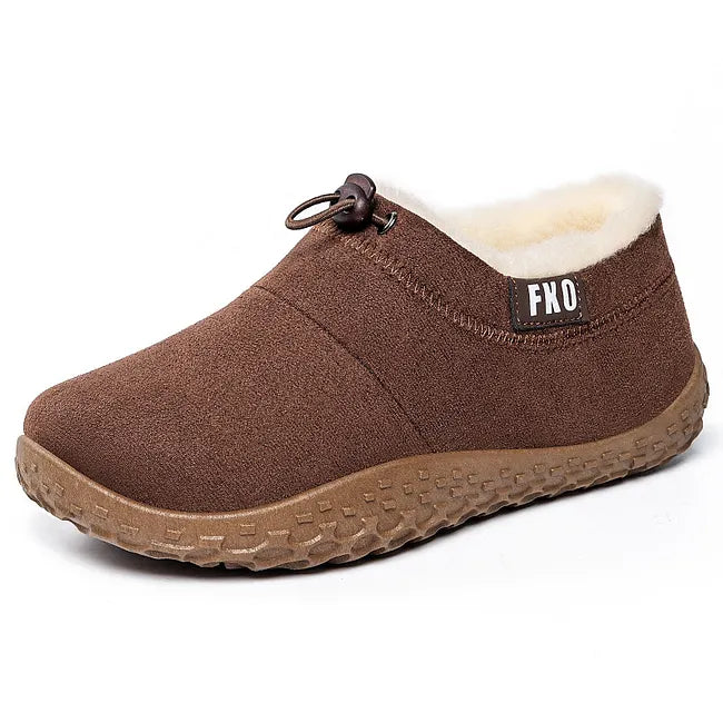 Kamira | Faux Fur Lined Slip-On Booties for Women - Brown