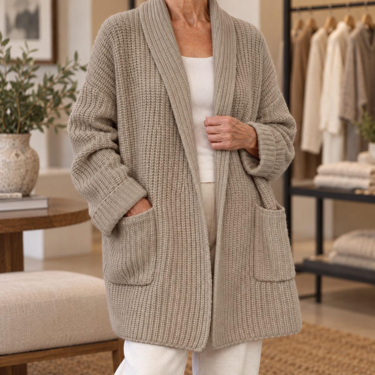 Thalira - Elegant Oversized Cardigan