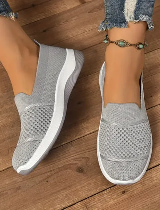 ComfortEase Slip-On Sneakers - Grey