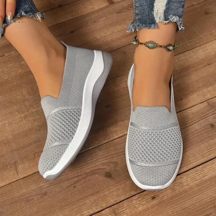 ComfortEase Slip-On Sneakers - Grey