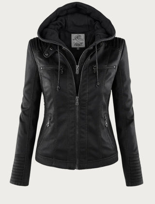 Monica | Robust and Elegant Leather Jacket - Black