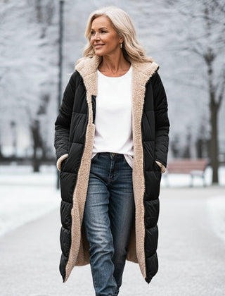 KINSLEY | SHERPA WINTER COAT - Black