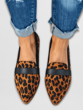 Teodora | Soft Suede Loafers - Leopard