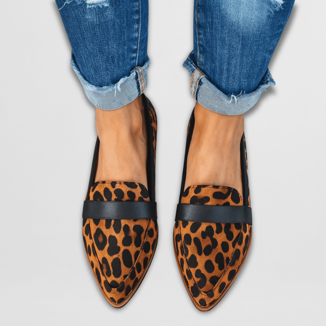 Teodora | Soft Suede Loafers - Leopard