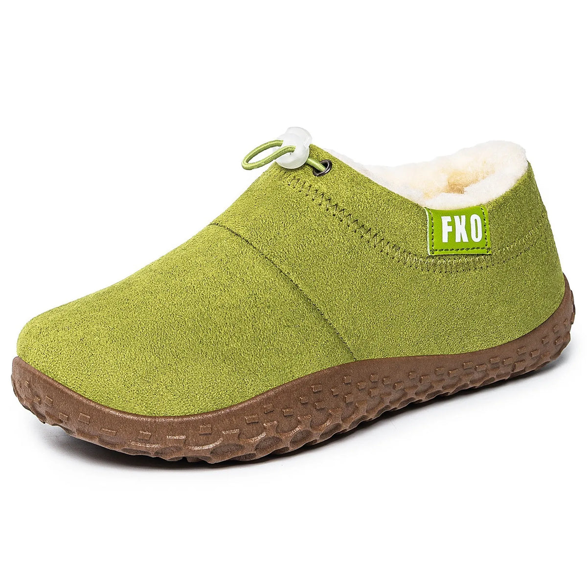 Kamira | Faux Fur Lined Slip-On Booties for Women - Green