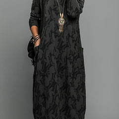 LUNESSA ELEGANT WINTER DRESS - Black