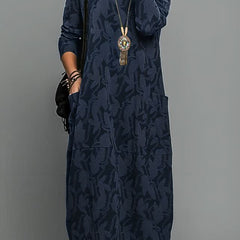 LUNESSA ELEGANT WINTER DRESS - Blue