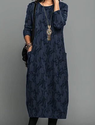 LUNESSA ELEGANT WINTER DRESS - Blue