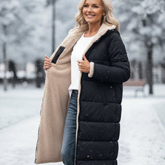 KINSLEY | SHERPA WINTER COAT - Black