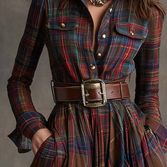 Lauren | Classic Belted Button-Up Shirt Dress