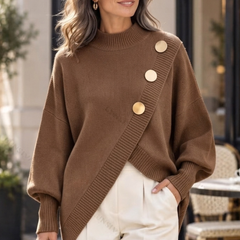 Marisse | Button Turtleneck Sweater
