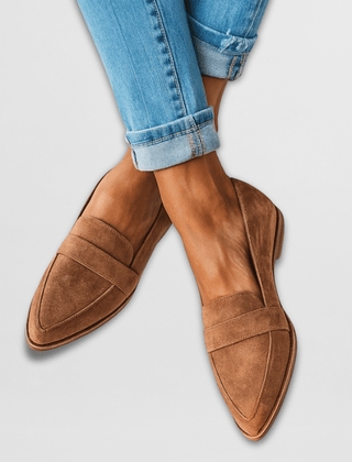 Teodora | Soft Suede Loafers - Brown