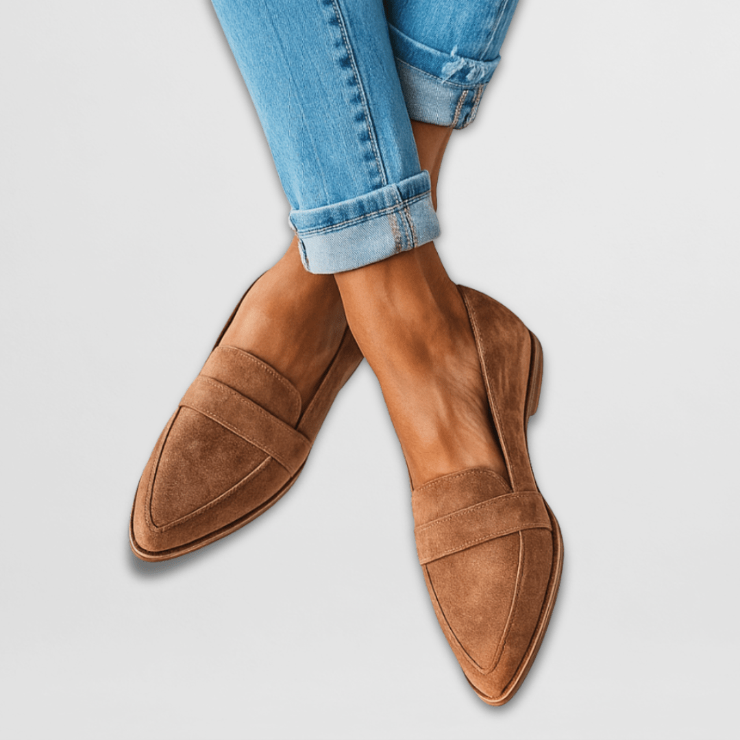 Teodora | Soft Suede Loafers - Brown
