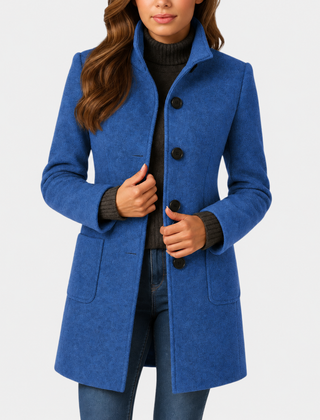 Clara – Elegant and Comfortable Coat - Blue