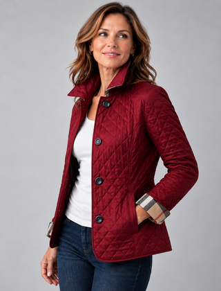 Lucinda | Lightweight Quilted Jacket - Burgundy