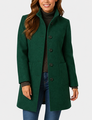 Clara – Elegant and Comfortable Coat - Green