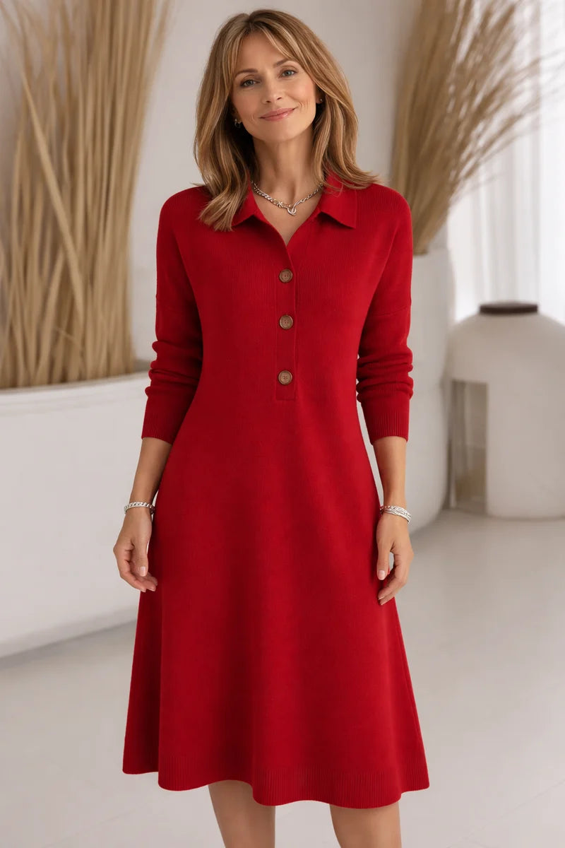 Cynelle - Everyday Elegance Long Button Dress