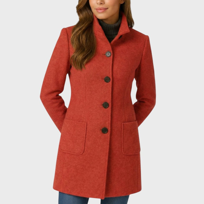 Clara – Elegant and Comfortable Coat - Red