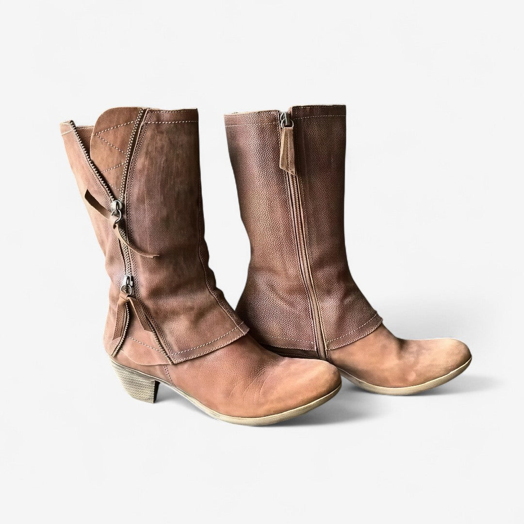 Alesandra | Leather Fall Boots