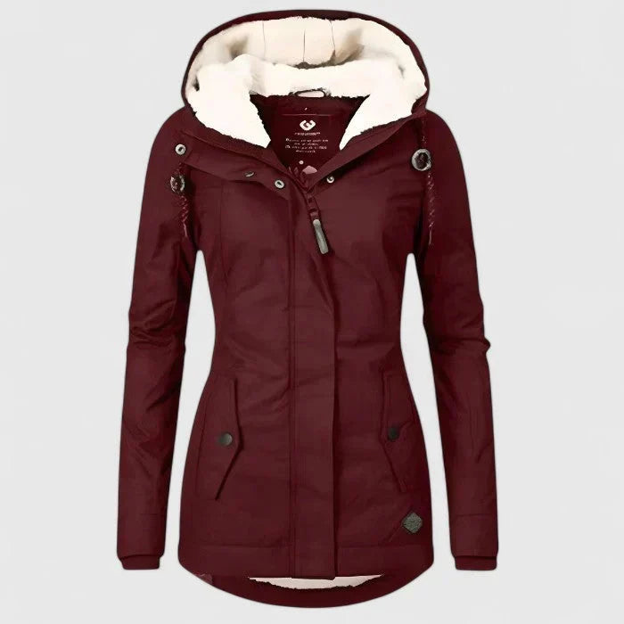 Mia | Thermal Winter Coat - Red
