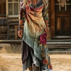 Rosalie | Layered Floral Bohemian Maxi Dress