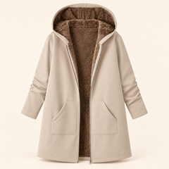 Evelyn | Cozy Lined Hooded Coat