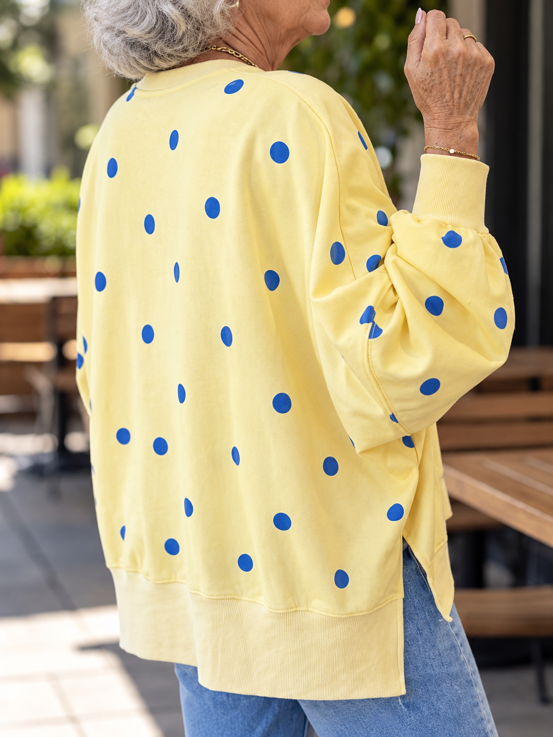 Arelia | Polka Dot Print Sweatshirt for Women