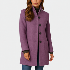 Clara – Elegant and Comfortable Coat - Purple