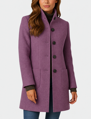Clara – Elegant and Comfortable Coat - Purple
