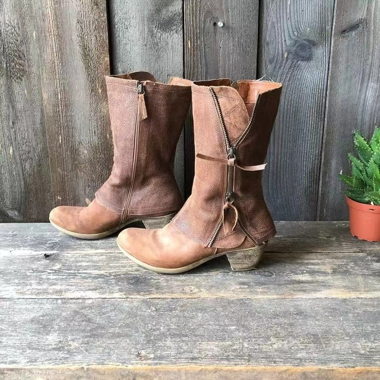 Alesandra | Leather Fall Boots