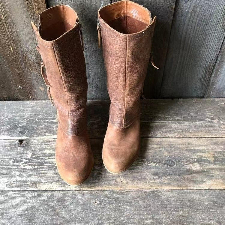Alesandra | Leather Fall Boots